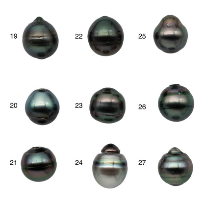 12-13mm Loose Tahitian Pearl Single Piece Drop Shape in Undrilled Natural Color with High Luster for Beading, SKU # 1164TH