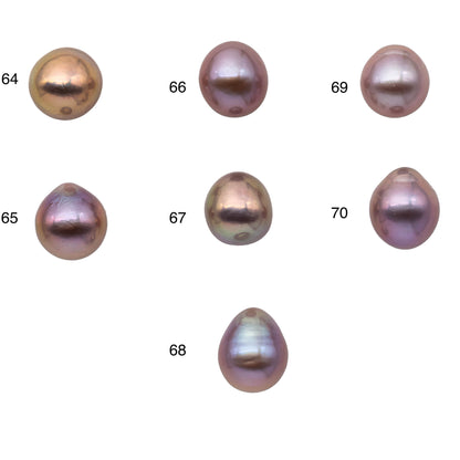 11-12mm Loose Edison Pearl Single Piece Natural Color Freshwater Teardrops Undrilled with Very High Luster for Jewelry Making, SKU # 1165EP