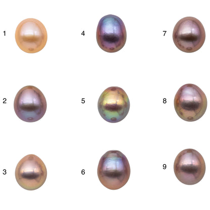 11-12mm Loose Edison Pearl Single Piece Natural Color Freshwater Teardrops Undrilled with Very High Luster for Jewelry Making, SKU # 1165EP