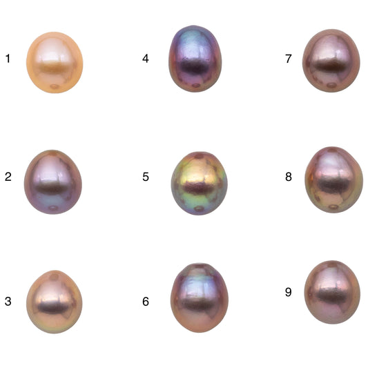 11-12mm Loose Edison Pearl Single Piece Natural Color Freshwater Teardrops Undrilled with Very High Luster for Jewelry Making, SKU # 1165EP