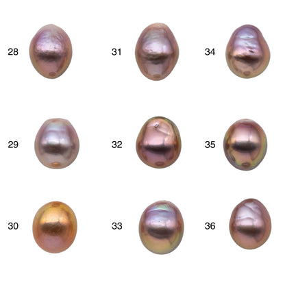 11-12mm One Piece Edison Pearl Tear Drops Loose Undrilled Natural Color with High Luster for Jewelry Making, SKU # 1167EP