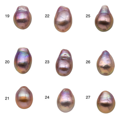 11-12mm One Piece Edison Pearl Tear Drops Loose Undrilled Natural Color with High Luster for Jewelry Making, SKU # 1167EP