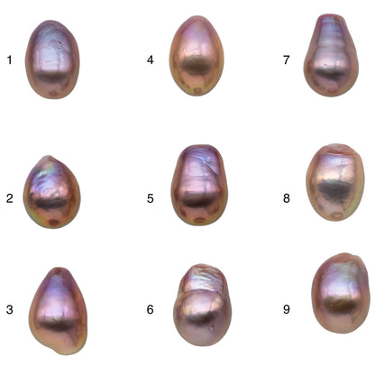 11-12mm One Piece Edison Pearl Tear Drops Loose Undrilled Natural Color with High Luster for Jewelry Making, SKU # 1167EP