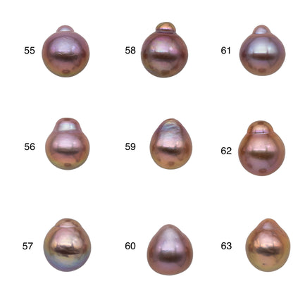11-12mm Loose Edison Pearl in Teardrop Shape with Extremely Nice Luster for Making Earring or Pendant, SKU # 1170EP
