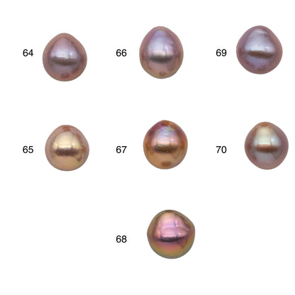 11-12mm Loose Edison Pearl in Teardrop Shape with Extremely Nice Luster for Making Earring or Pendant, SKU # 1170EP