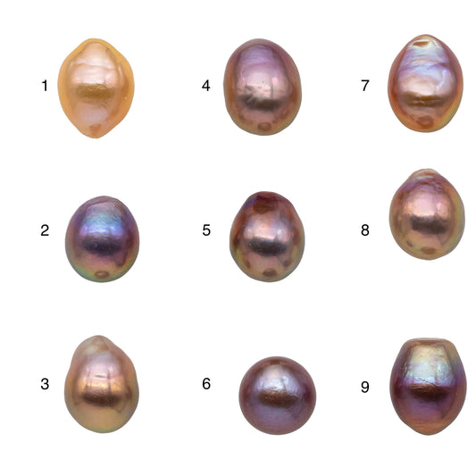 11-12mm Loose Edison Pearl in Teardrop Shape with Extremely Nice Luster for Making Earring or Pendant, SKU # 1170EP