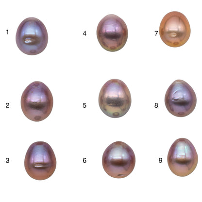 11-12mm Edison Pearl Single Loose Drop Shape with some Blemishes and High Luster for Beading, SKU # 1171EP