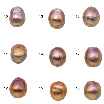 11-12mm One Piece Edison Pearl Tear Drops with Nice Luster Undrilled Freshwater Pearl Beads for Making Jewelry, SKU # 1174EP