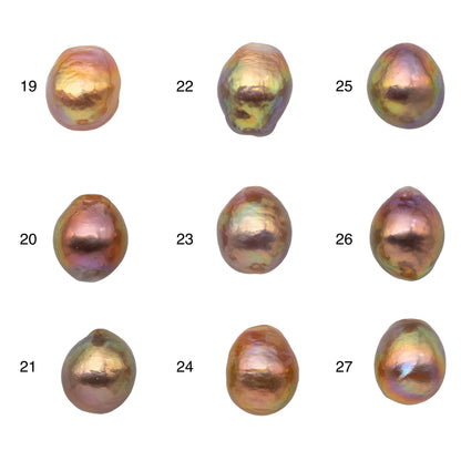 11-12mm One Piece Edison Pearl Tear Drops with Nice Luster Undrilled Freshwater Pearl Beads for Making Jewelry, SKU # 1174EP