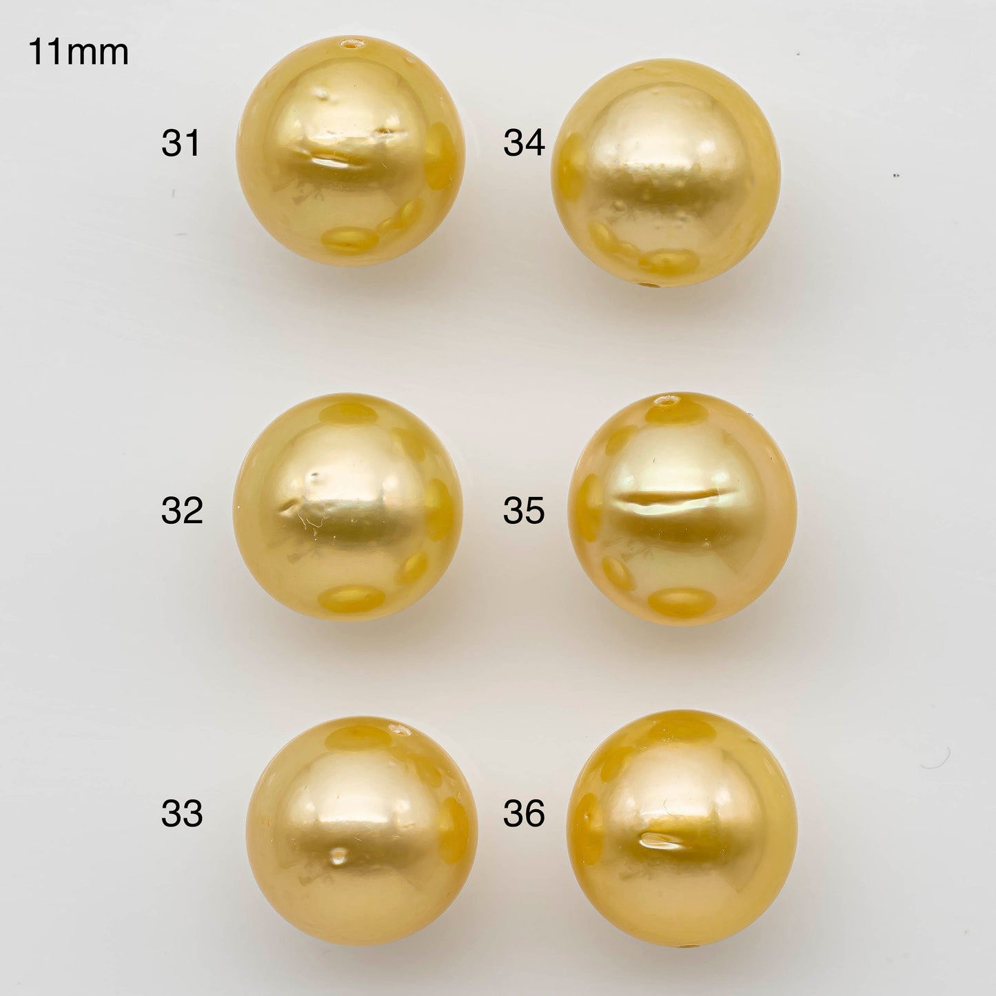 10-11mm Golden South Sea Pearl Round or Near Round Single Piece Fully Drilled for Jewelry Making, SKU # 1188GS