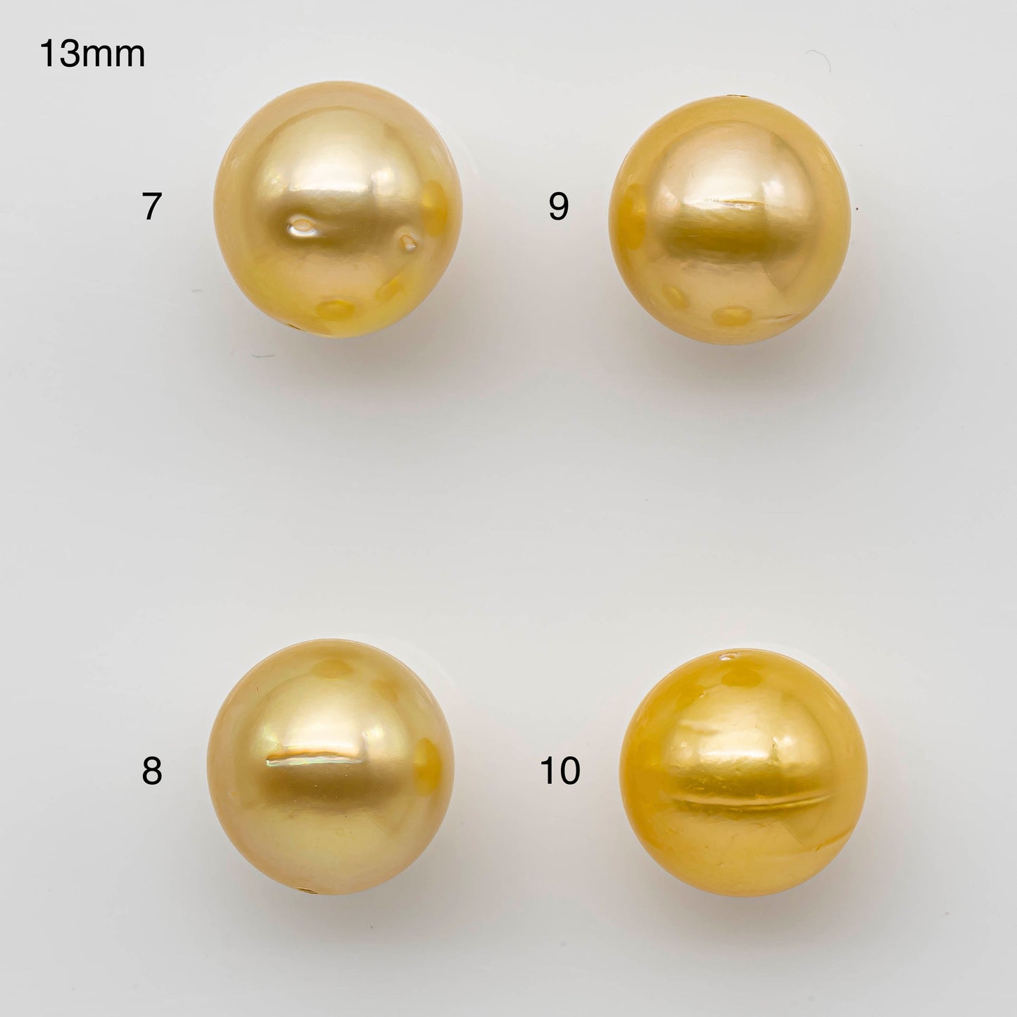 12-15mm Near Round Golden Southsea Pearl, Single Piece Predrilled, SKU # 1189GS