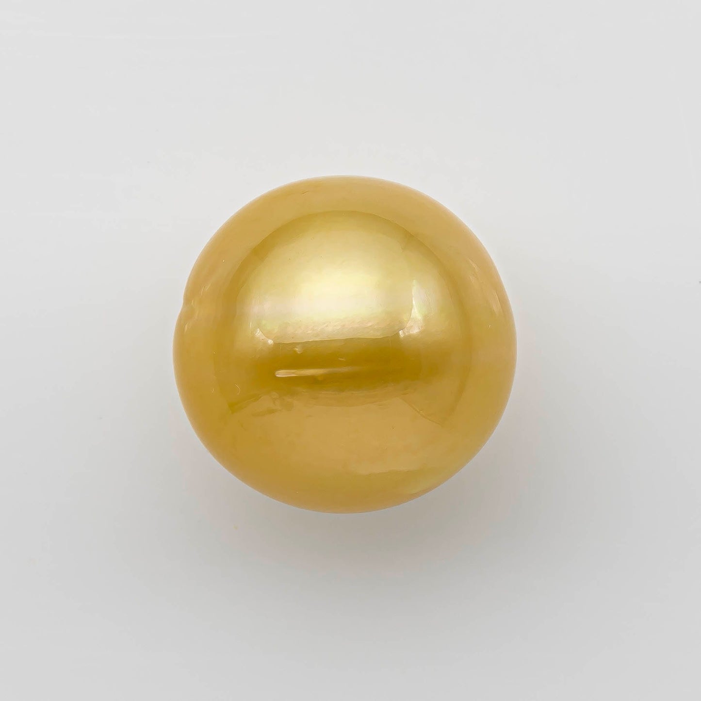 18mm Golden South Sear Pearl Extra Large Size Near Round Undrilled with Natural Color and High Luster with some Blemishes, SKU # 1192GS