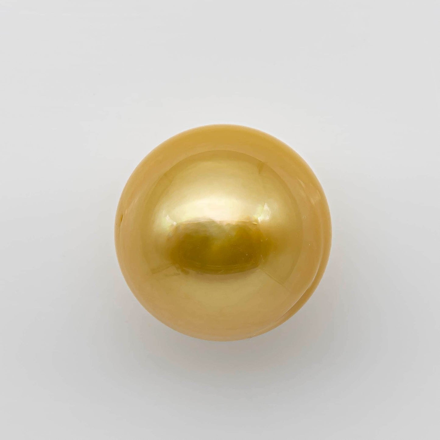 18mm Golden South Sear Pearl Extra Large Size Near Round Undrilled with Natural Color and High Luster with some Blemishes, SKU # 1192GS