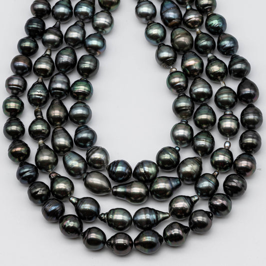 10-11mm Tahitian Pearl Tear Drops Full Strand