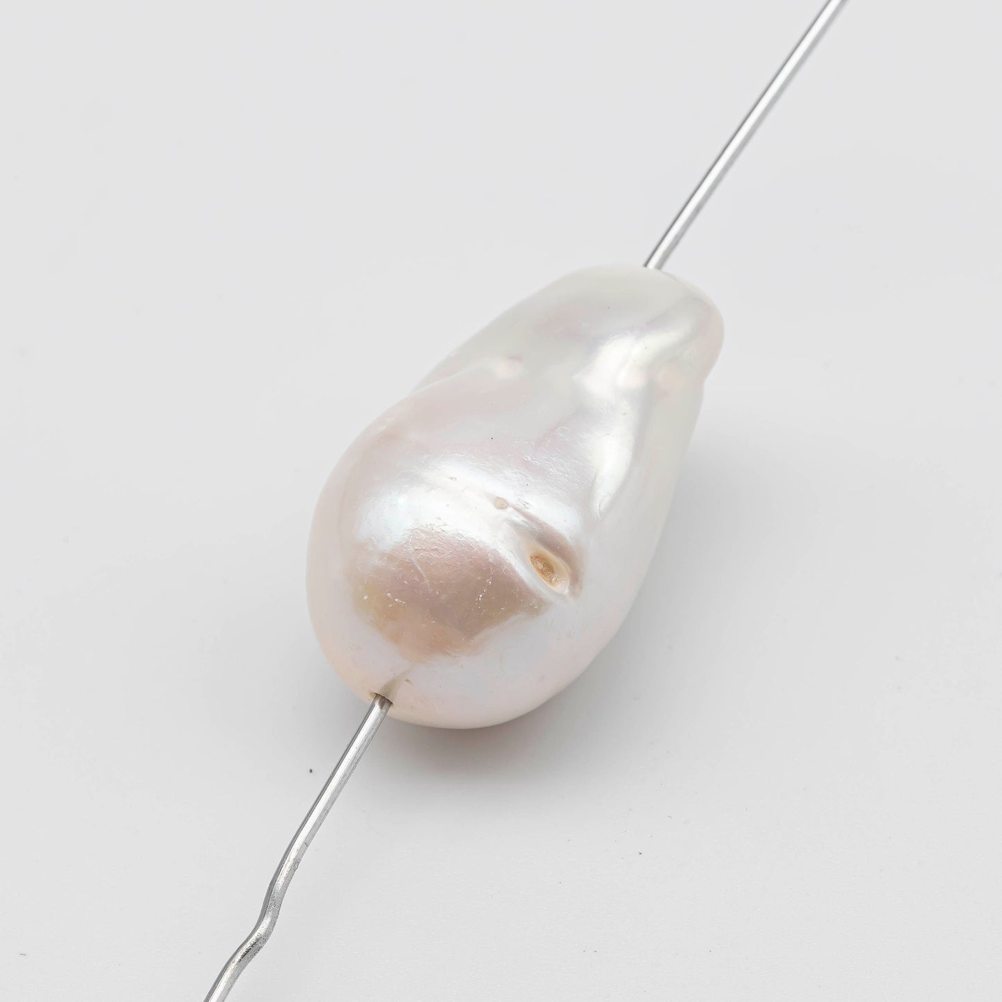 Large Size Baroque Pearl White Freshwater Pearl, From 14x23mm to 18x32mm Drop or Pear Shape, Full Strand or 1 Pc, SKU # 1186BA