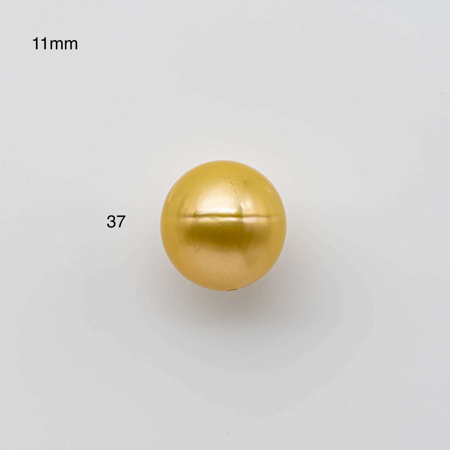 10-11mm Golden South Sea Pearl Round or Near Round Single Piece Fully Drilled for Jewelry Making, SKU # 1188GS