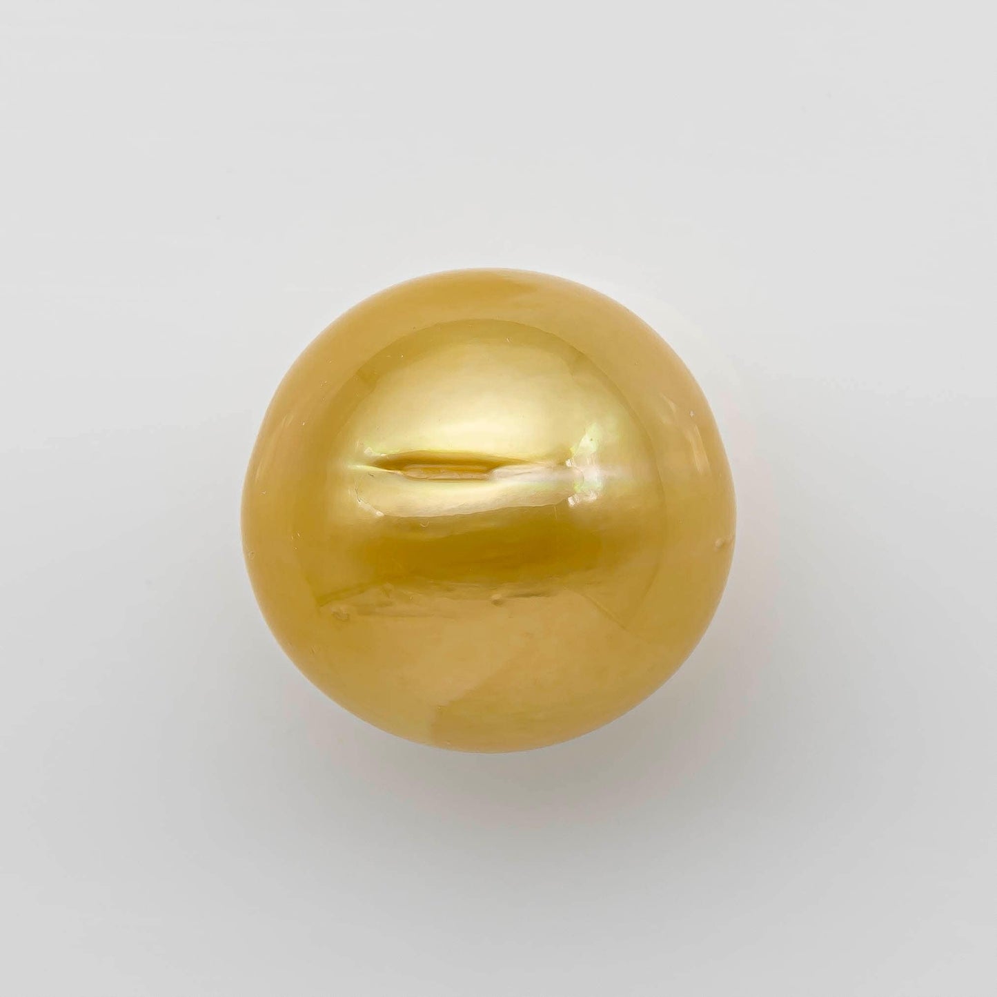 18mm Golden South Sear Pearl Extra Large Size Near Round Undrilled with Natural Color and High Luster with some Blemishes, SKU # 1192GS