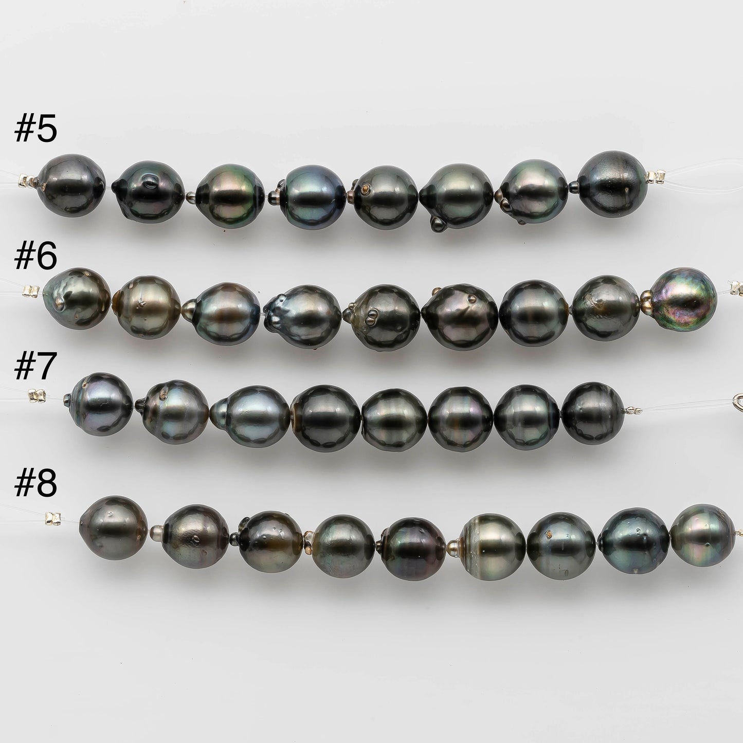 11-12 Teardrop Tahitian Pearl in Shorter Strand with Lusters and Blemishes for Jewelry Making, SKU # 1220TH