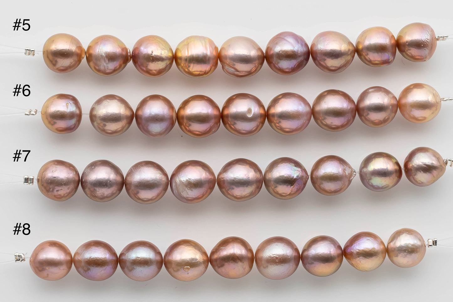 11-12mm Freshwater Edison Pearl Near Round Natural Color with High Luster for Beading, SKU # 1232EP