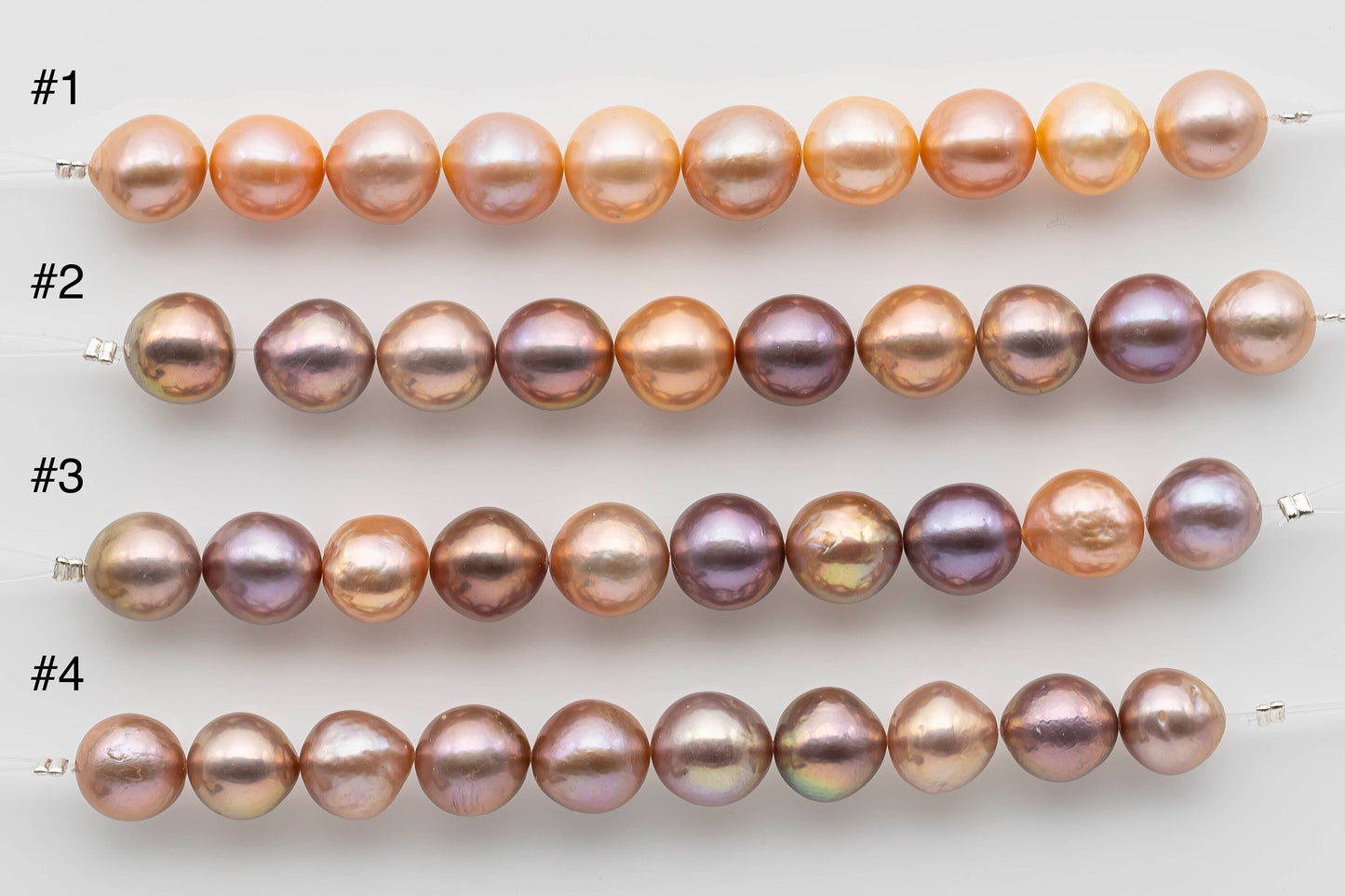 10-11mm Edison Pearl Near Round All Natural Colors in Short Strand