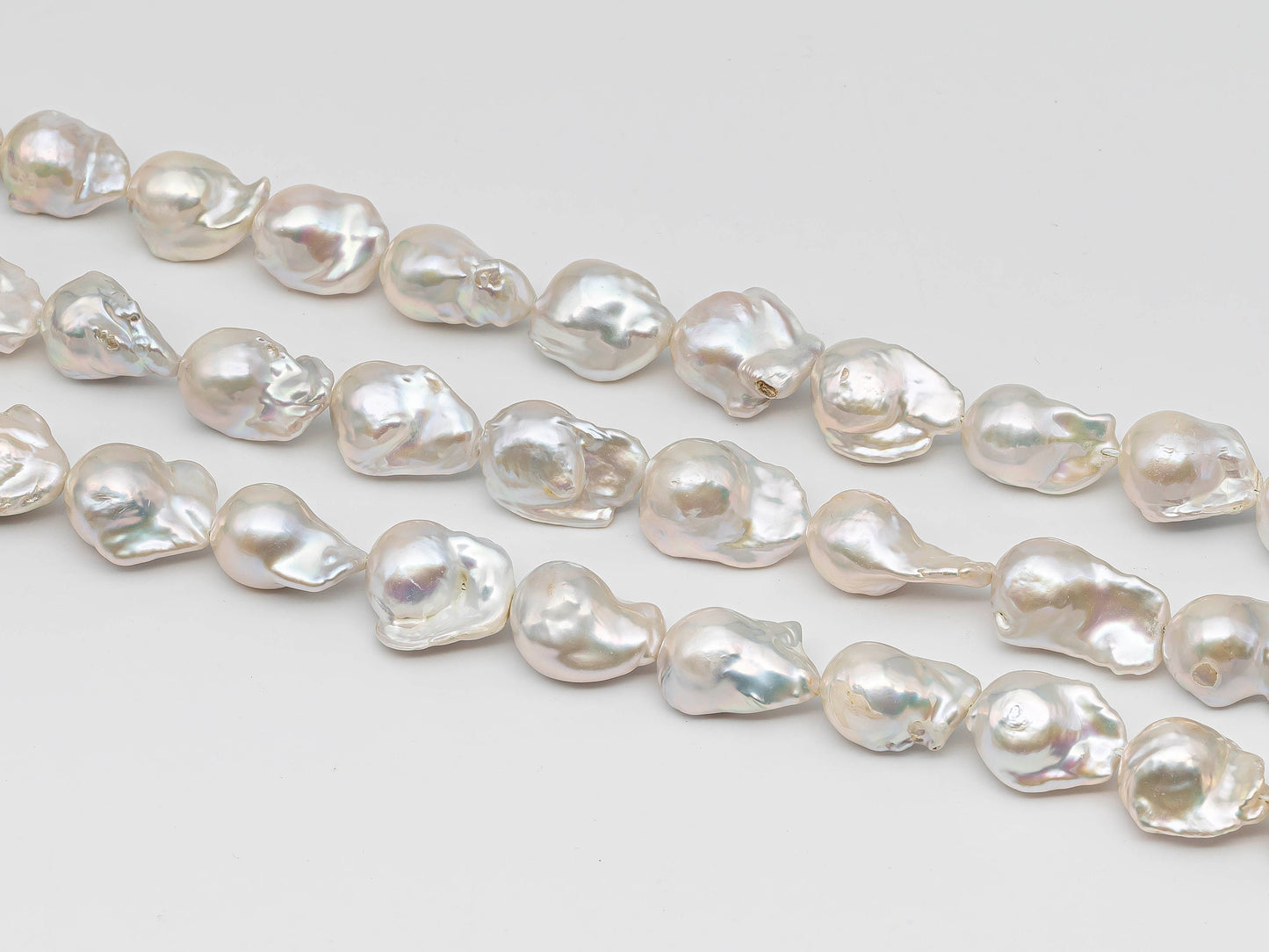 11-14mm Small Baroque Pearl with Nice Luster in Full Strand for Jewelry Making, SKU # 1242BA