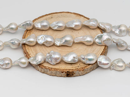 11-14mm Small Baroque Pearl with Nice Luster in Full Strand for Jewelry Making, SKU # 1242BA
