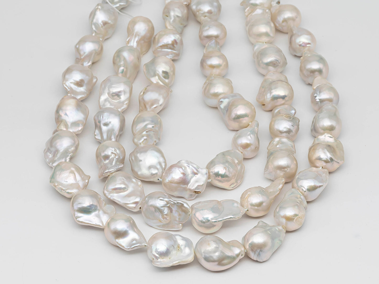 11-14mm Small Baroque Pearl with Nice Luster in Full Strand for Jewelry Making, SKU # 1242BA