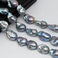 13-19mm Baroque Pearl Dark Grey Color with Excellent Luster in Freshwater Pearl Beads for Jewelry Making, SKU # 1244BA