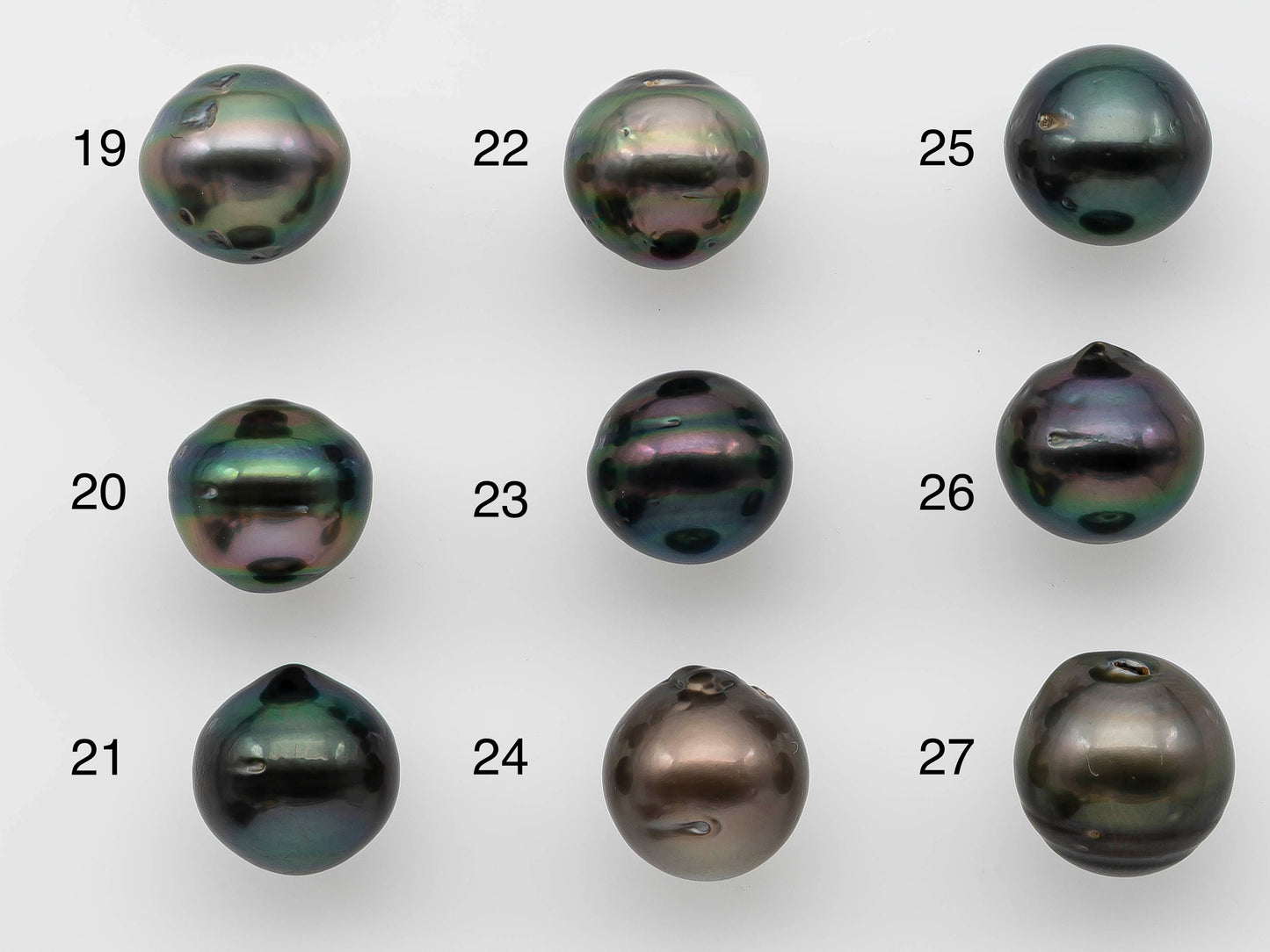 12-13mm Loose Tahitian Pearl Near Round Single Piece Undrilled Natural Color with Nice Luster for Jewelry Making, SKU # 1245TH