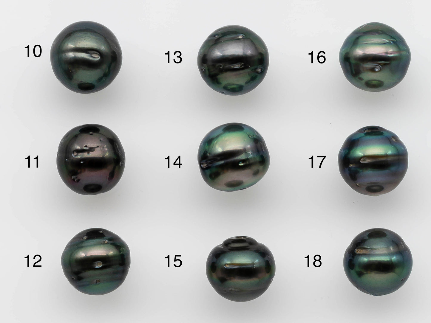 12-13mm Loose Tahitian Pearl Near Round Single Piece Undrilled Natural Color with Nice Luster for Jewelry Making, SKU # 1245TH