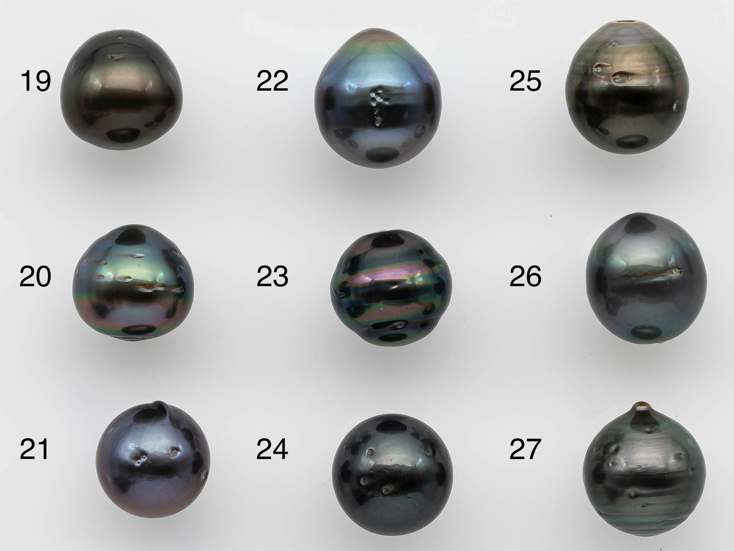 12-13mm Tahitian Pearl Single Piece Undrilled Near Round or Drops with Natural Color and Nice Luster for Beading, SKU # 1246TH