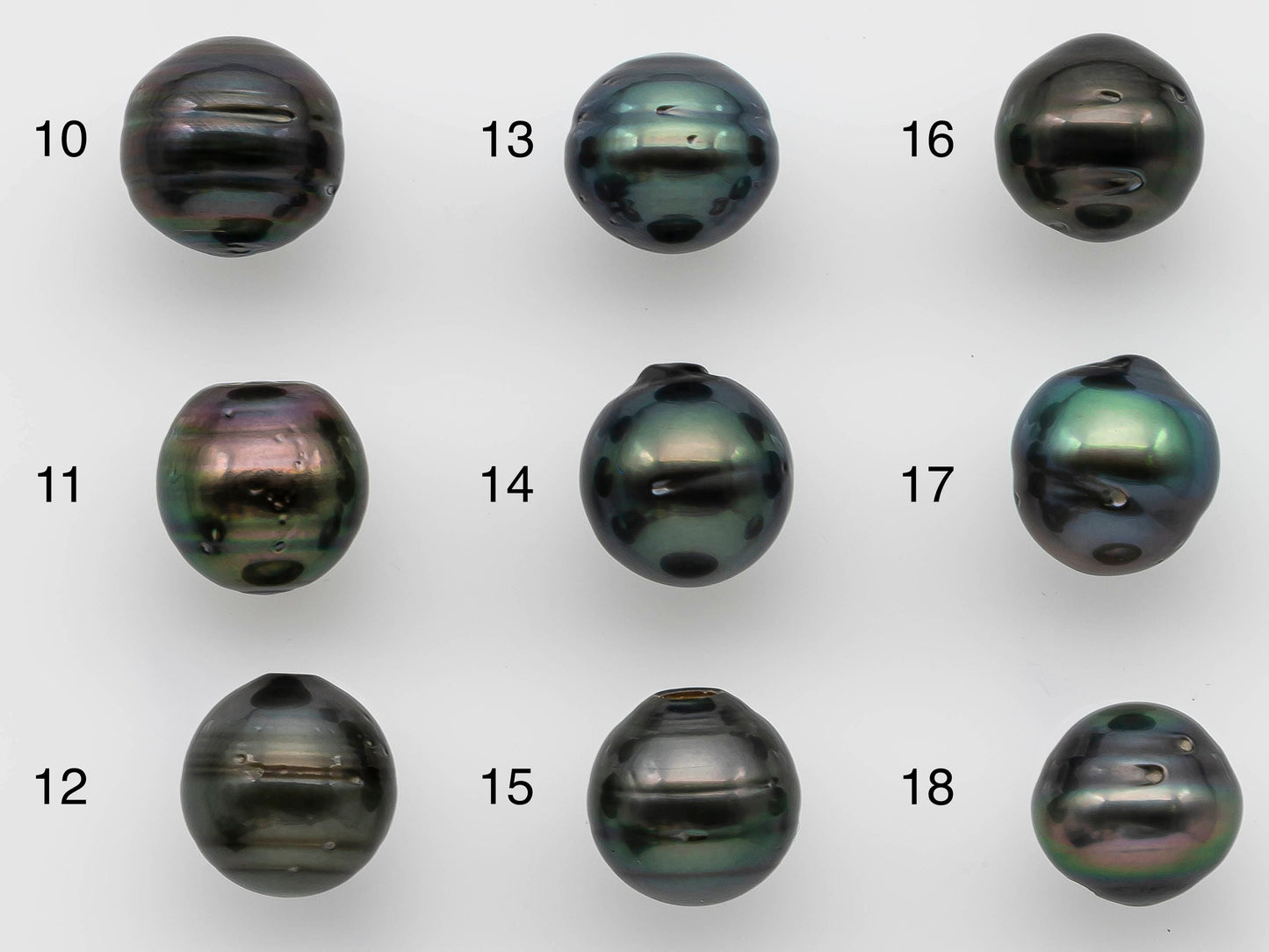 12-13mm Tahitian Pearl Single Piece Undrilled Near Round or Drops with Natural Color and Nice Luster for Beading, SKU # 1246TH