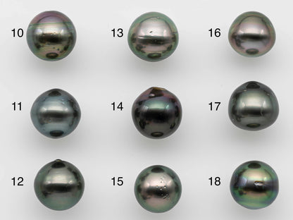 12-13mm Tahitian Pearl Single Loose Undrilled Near Round in Natural Color for Jewelry Making, SKU # 1249TH