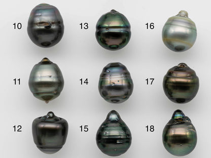 13-14mm Tahitian Pearl Drops Single Piece Undrilled in Natural Color with High Luster for Jewelry Making, SKU # 1253TH
