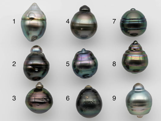 13-14mm Tahitian Pearl Drops Single Piece Undrilled in Natural Color with High Luster for Jewelry Making, SKU # 1253TH