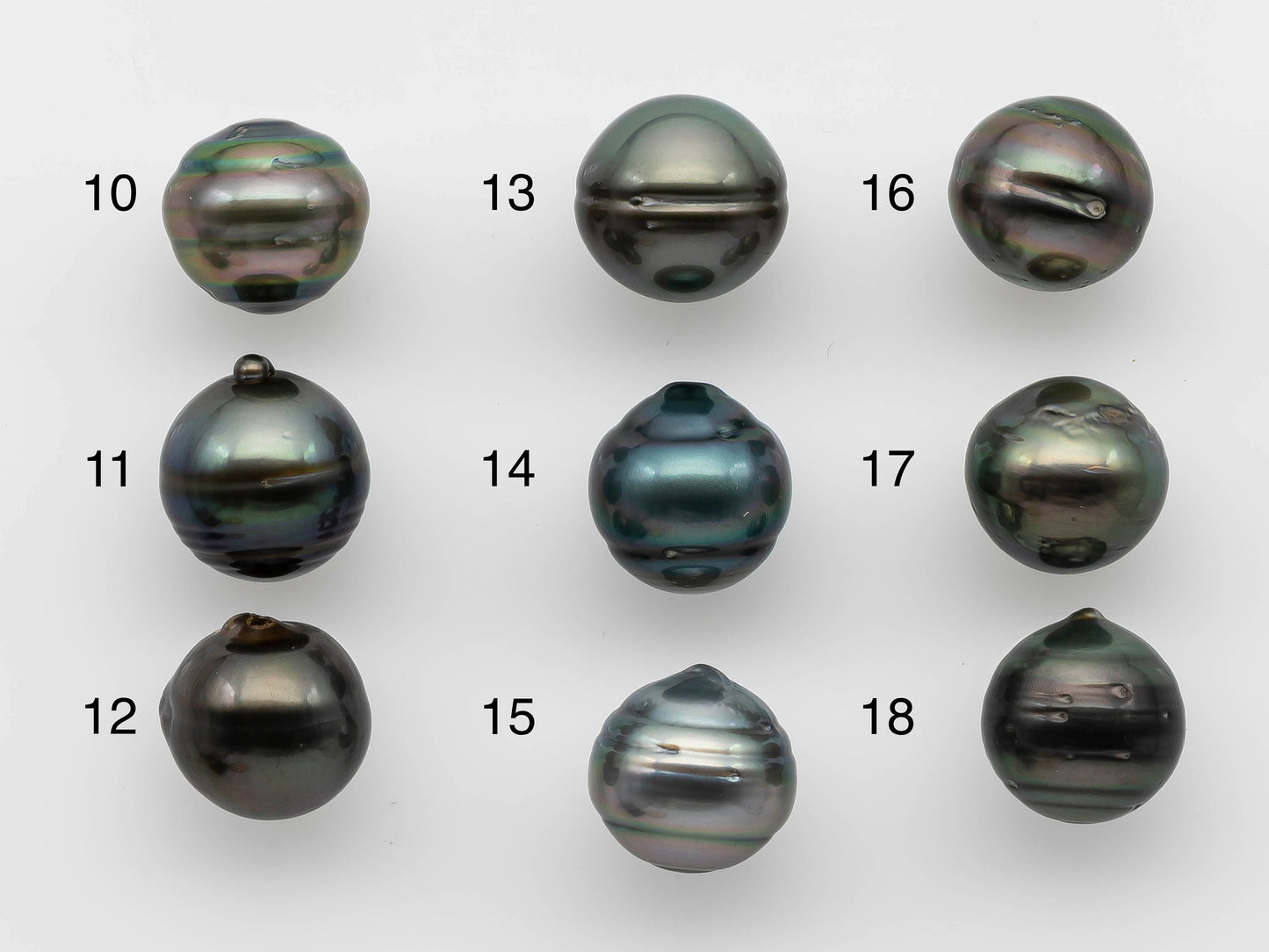 13-14mm Black Tahitian Pearl Undrilled Single Piece Drops with Natural Color and High Luster for Jewelry Making, SKU # 1255TH