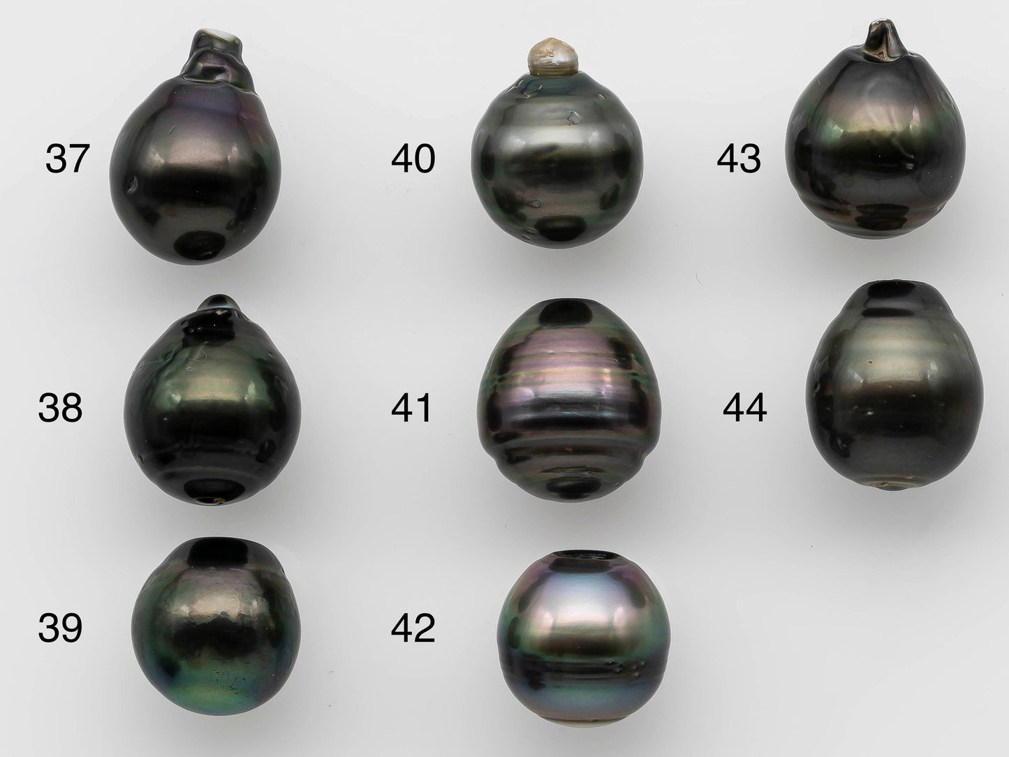 13-14mm Tahitian Pearl Natural Dark Color in Teardrops Undrilled Single Loose with Nice Luster for Jewelry Making, SKU # 1256TH