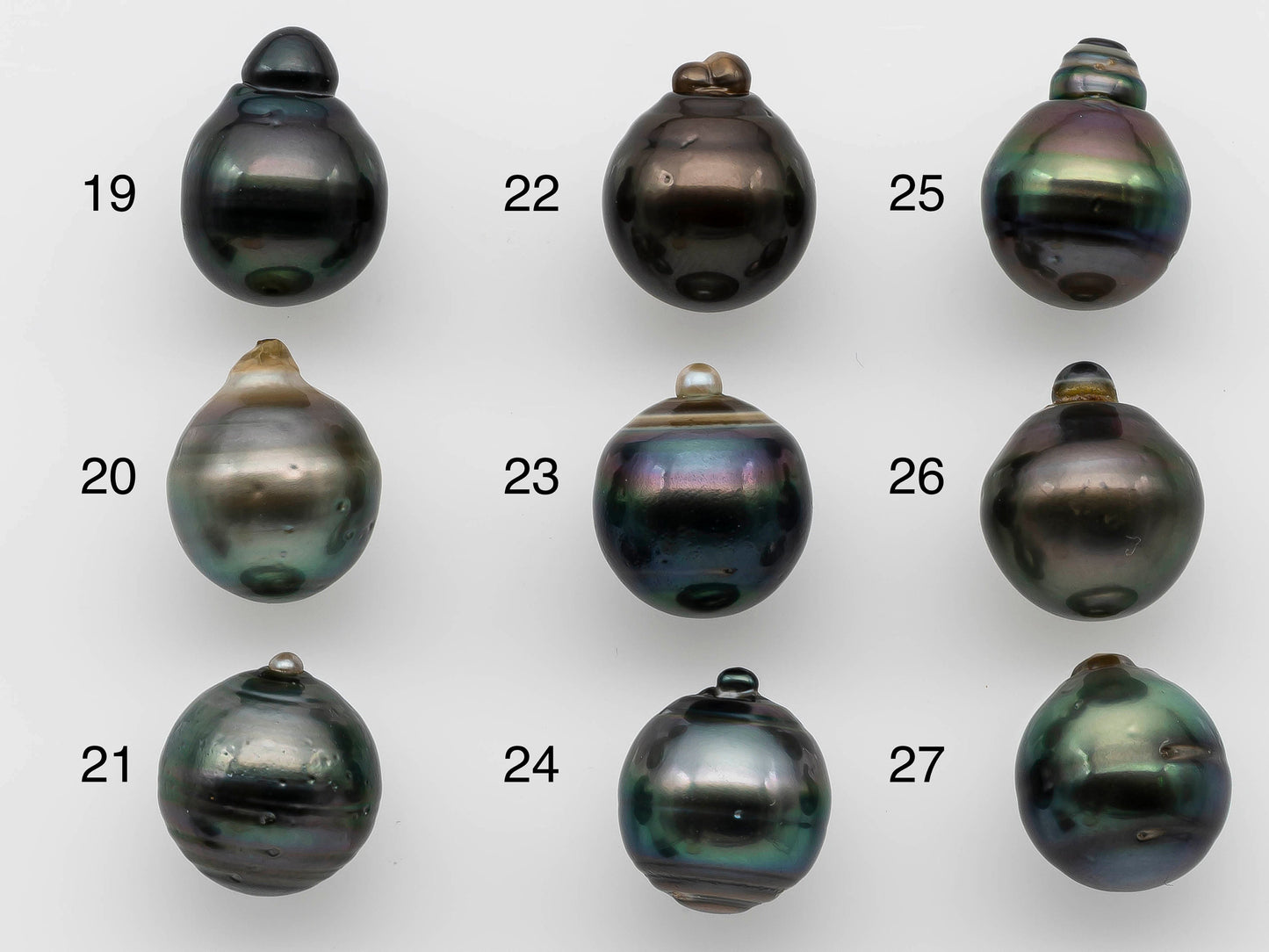 13-14mm Tahitian Pearl Natural Dark Color in Teardrops Undrilled Single Loose with Nice Luster for Jewelry Making, SKU # 1256TH