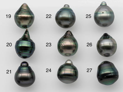 13-14mm Single Piece Loose Tahitian Pearl in Drops with High Luster and Natural Color for Jewelry Making, SKU # 1261TH