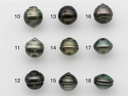 14-15mm Loose Tahitian Pearl Undrilled Single Piece Tear Drops with Natural Color in Nice Luster for Beading or Jewelry Making, SKU # 1264TH