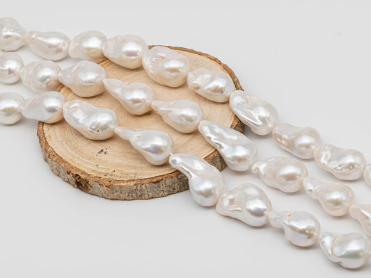5-18mm White Baroque Flameball Pearl 