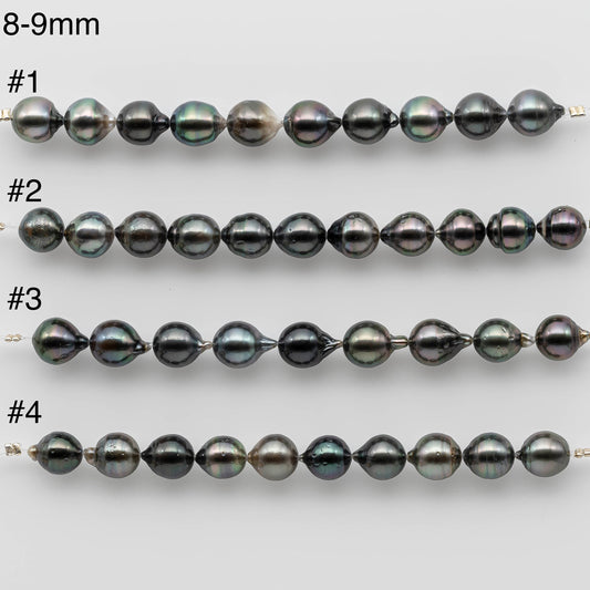 8-10mm Teardrop Tahitian Pearl Shorter Strand