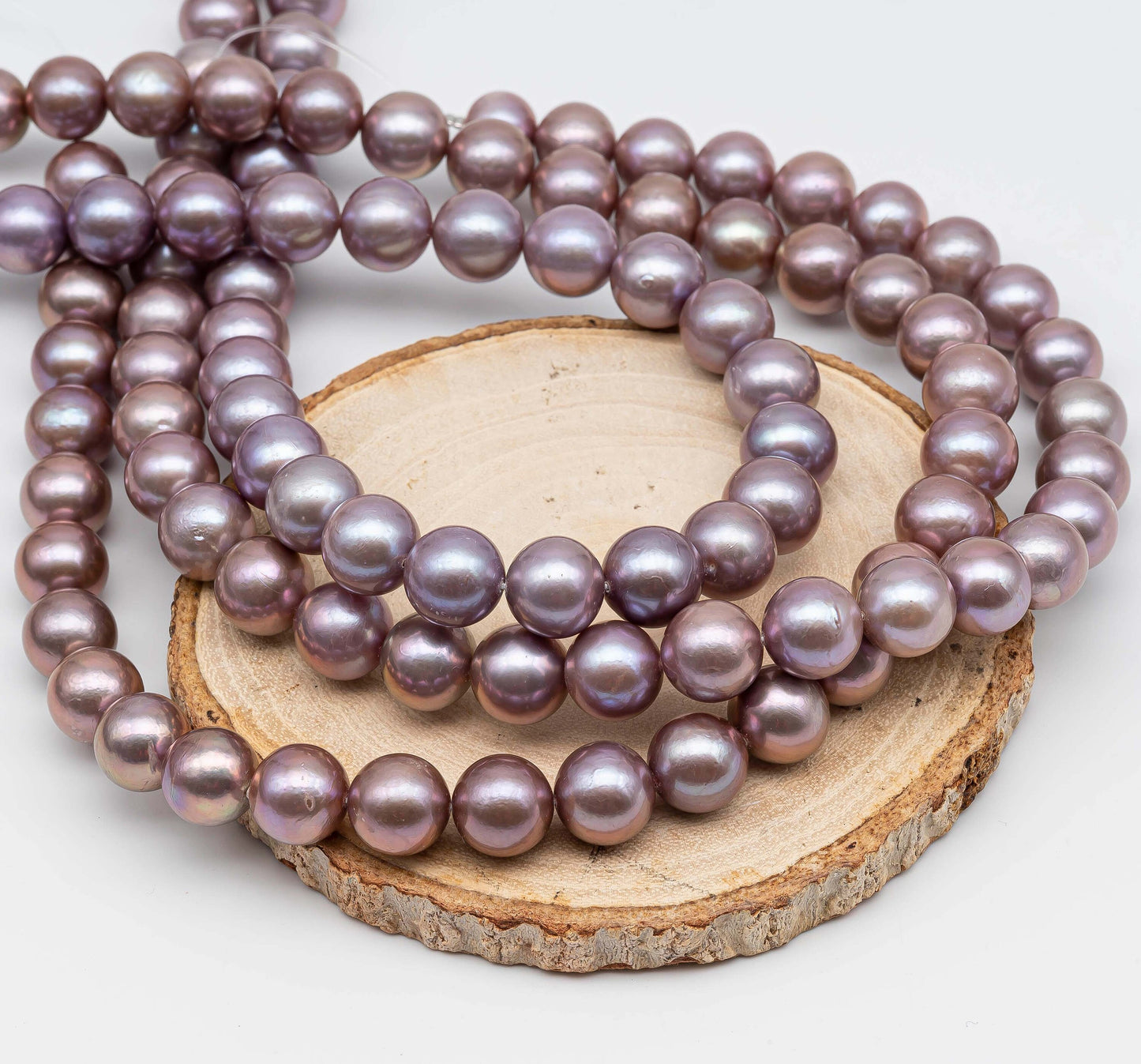 10-12mm Edison Pearl Natural Lavender Color Round for Making Necklace or Bracelet with Lusters and Blemishes, SKU # 1226EP