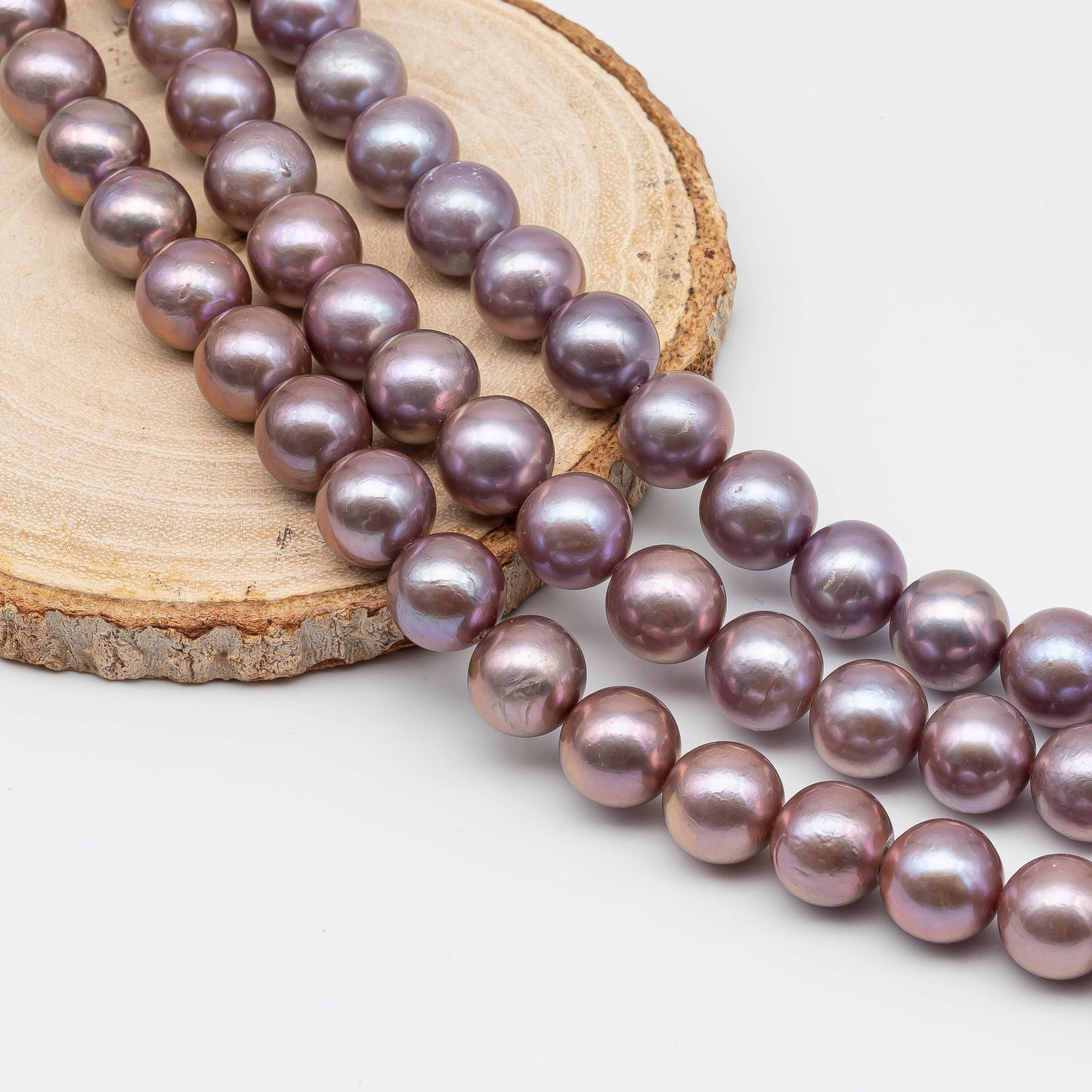 10-12mm Edison Pearl Natural Lavender Color Round for Making Necklace or Bracelet with Lusters and Blemishes, SKU # 1226EP