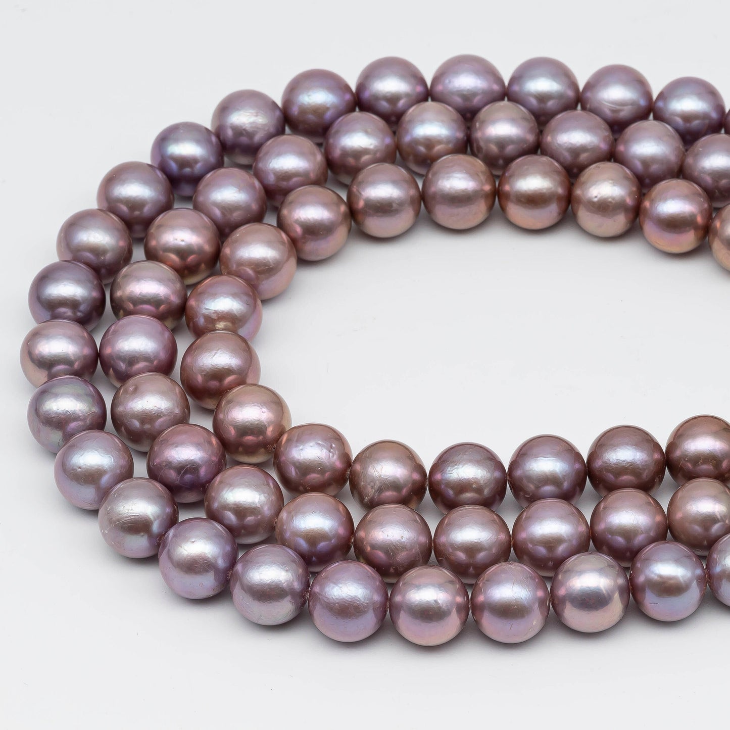 10-12mm Edison Pearl Natural Lavender Color Round for Making Necklace or Bracelet with Lusters and Blemishes, SKU # 1226EP