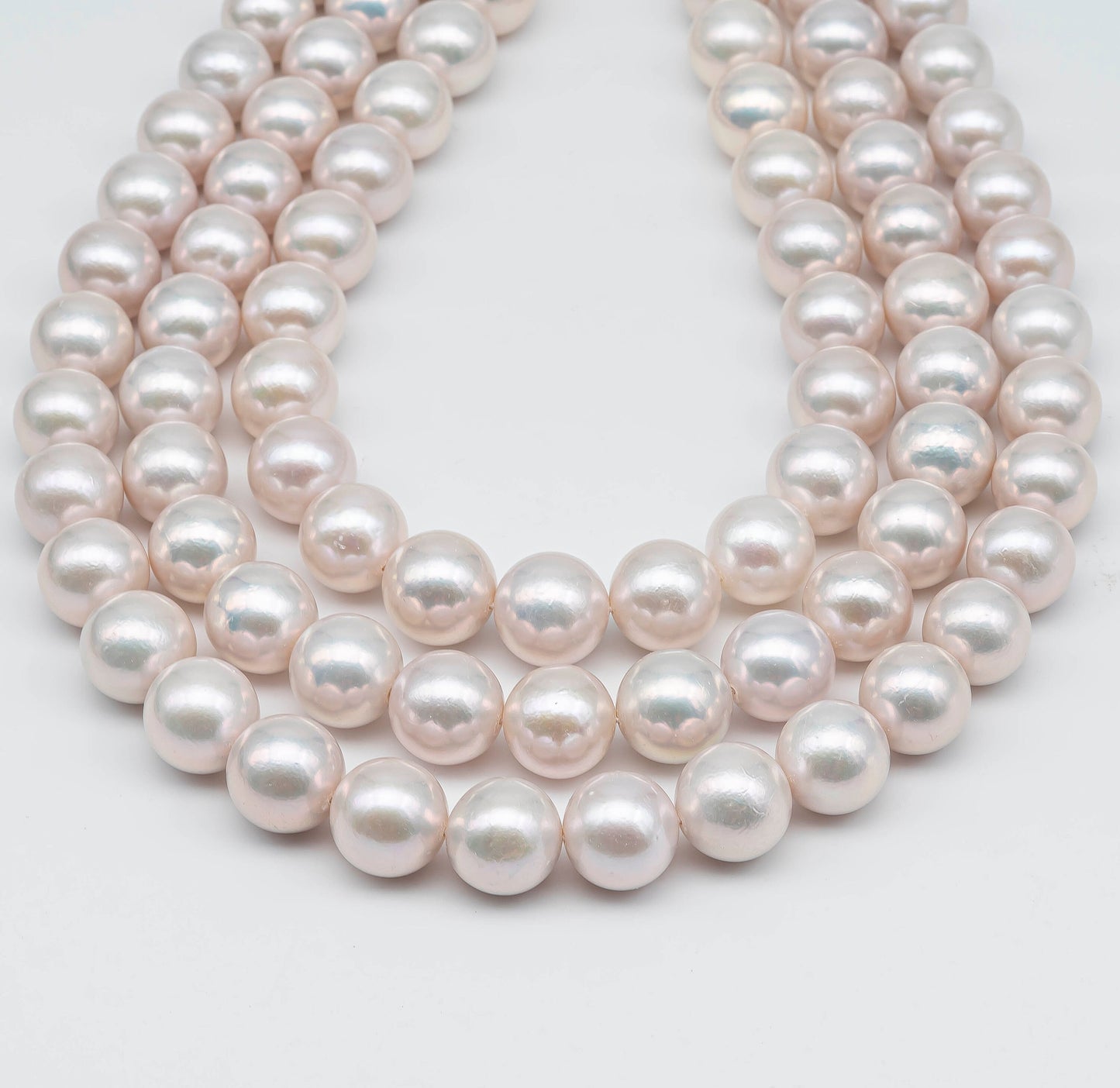 12-14mm White Edison Pearl Round with High Lusters and Limited Blemishes for Making Necklace or Bracelet, SKU # 1229EP