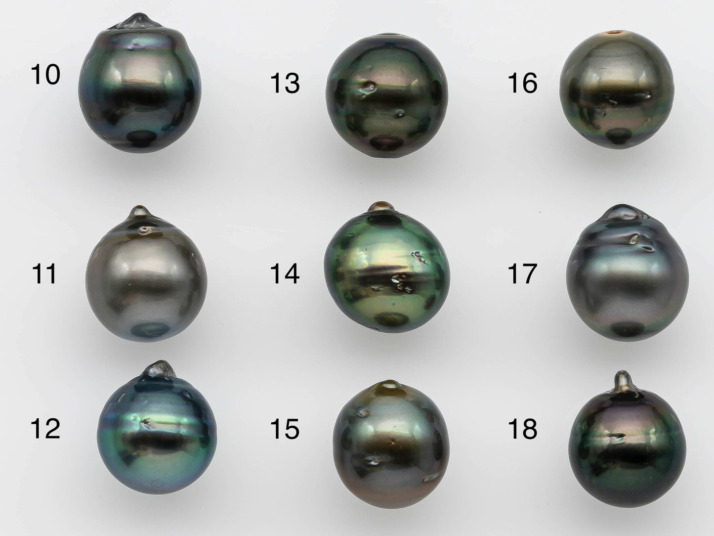 12-13mm Drop Tahitian Pearl Loose Single Piece Undrilled with Nice Luster and Natural Color for Jewelry Making, SKU # 1247TH