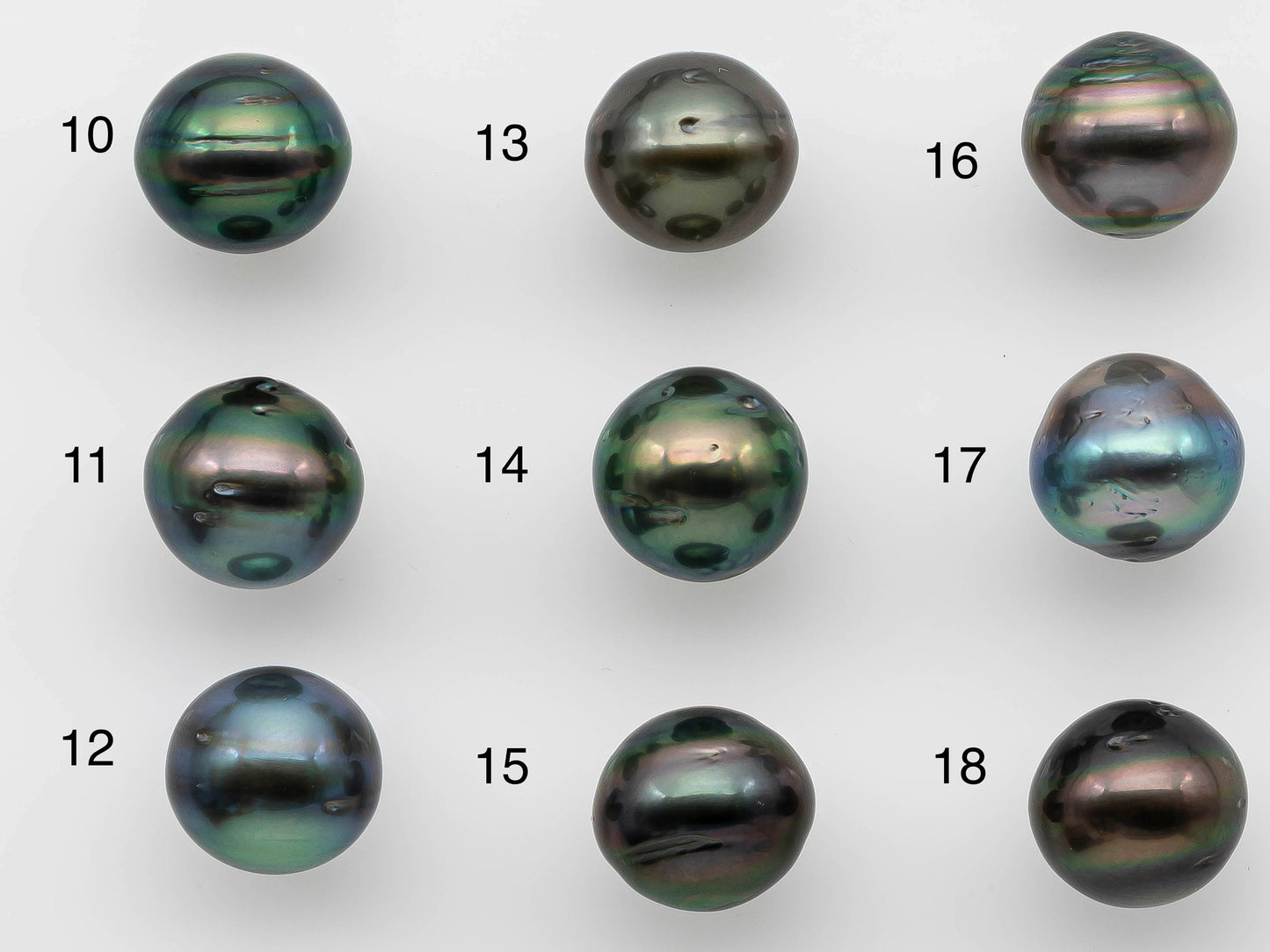 12-13mm Black Tahitian Pearl Near Round Single Loose Piece Undrilled in Natural Color with High Luster for Beading, SKU # 1248TH