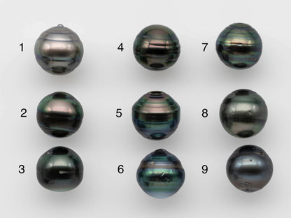 13-14mm Black Tahitian Pearl Undrilled Single Piece Drops with Natural Color and High Luster for Jewelry Making, SKU # 1255TH