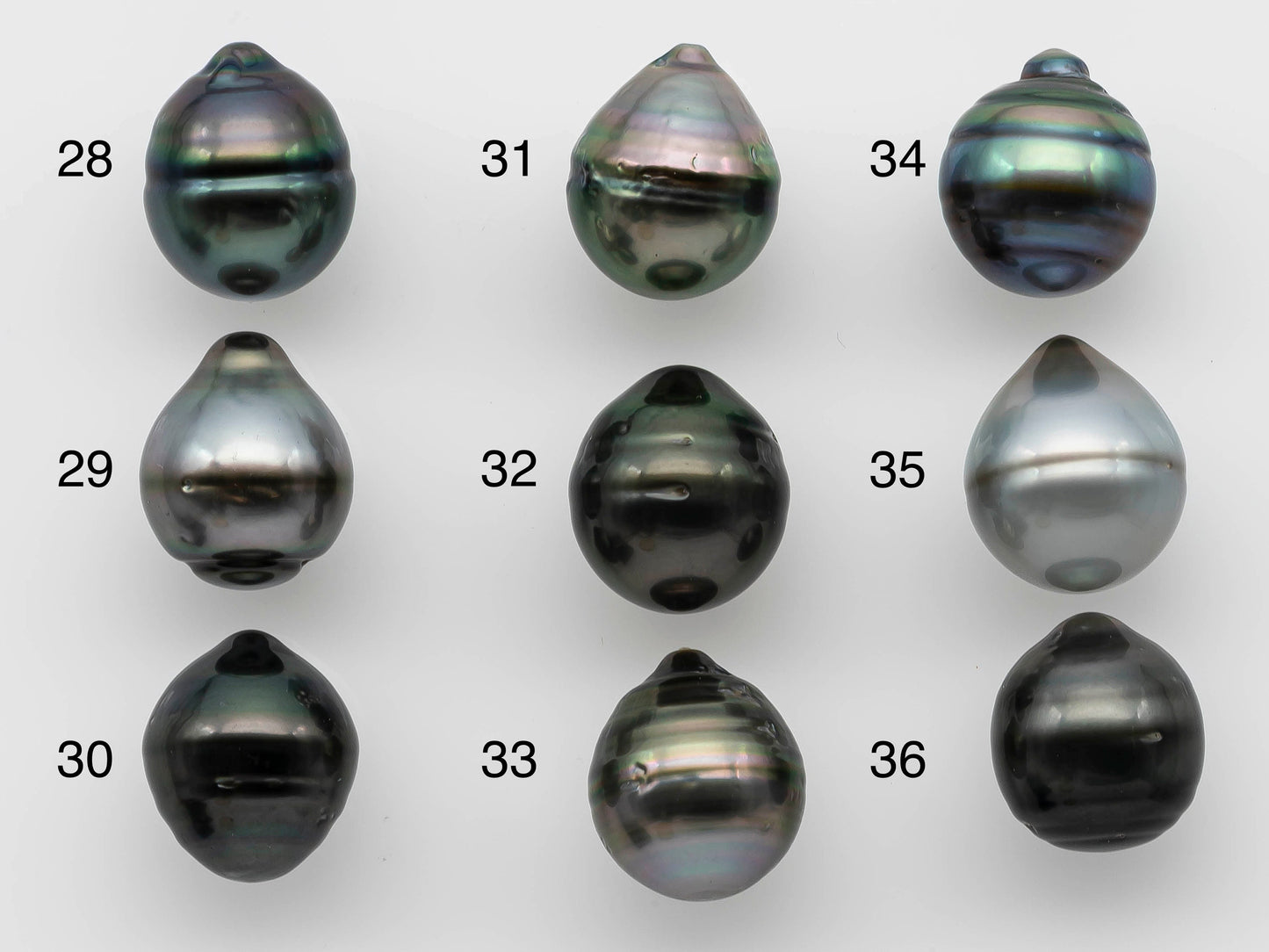 13-14mm Tahitian Pearl Natural Dark Color in Teardrops Undrilled Single Loose with Nice Luster for Jewelry Making, SKU # 1256TH